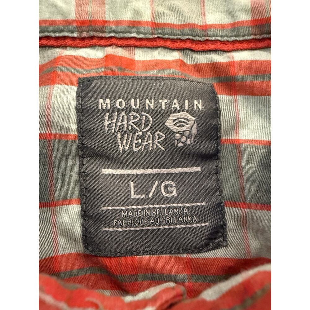 Mountain Hardwear Mens Multicolor Plaid Short Sleeve Button Up Shirt Size L - Picture 5 of 9